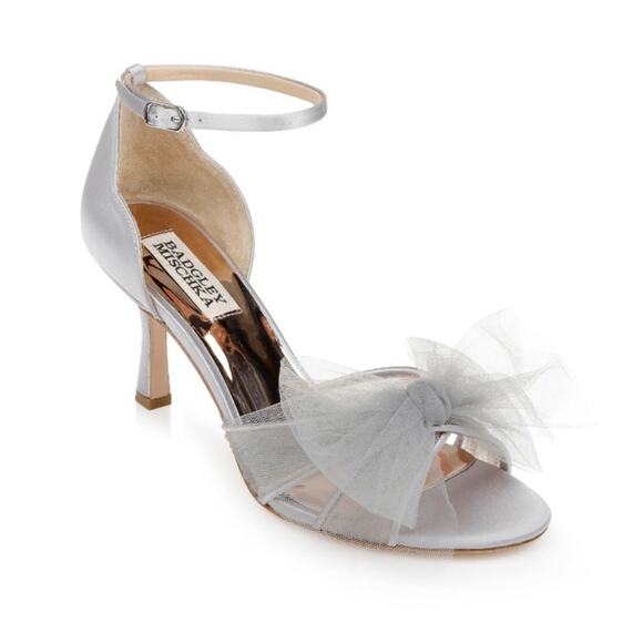 Badgley Mischka Terris Mid Heel With Poof in Soft Violet - Picture 1 of 14